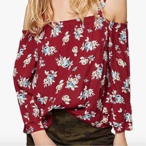 Sanctuary Clothing Womens Cassie off shoulder Boho Blouse (1AB0031)